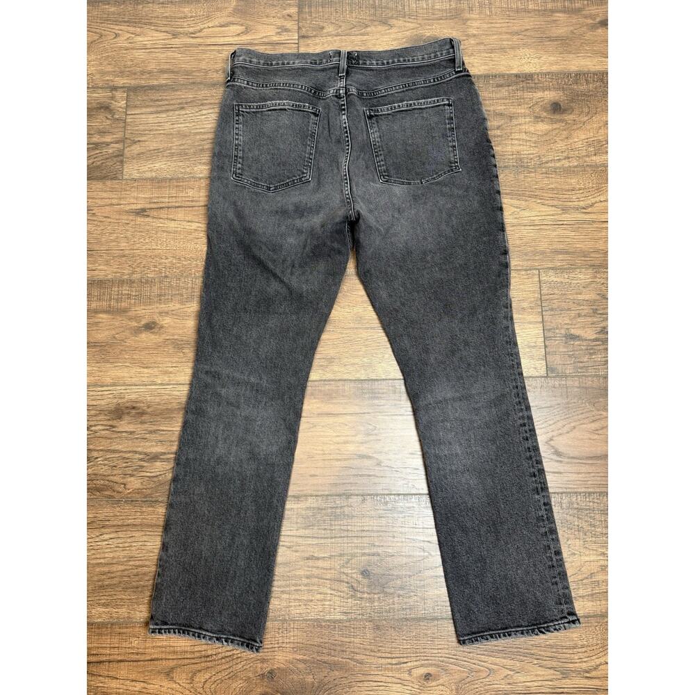 AGOLDE Jeans 32 Freya Black Hoax High Rise Slim Straight Organic Denim Made USA - Picture 7 of 9